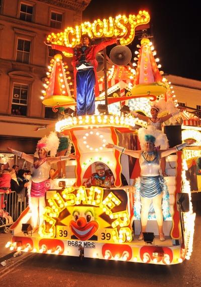 Crusaders CC at Bridgwater Carnival 2012