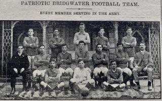 ENLISTED: The ‘patriotic football team’ Bridgwater Rangers AFC, which had every member serving in the Army in the First World War