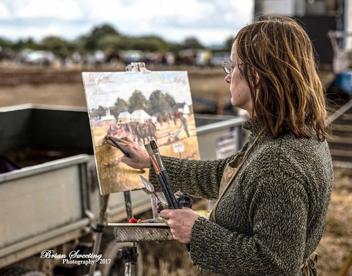 Painting at the ploughing contest, by Brian Sweeting. PUBLISHED: September 19, 2017.