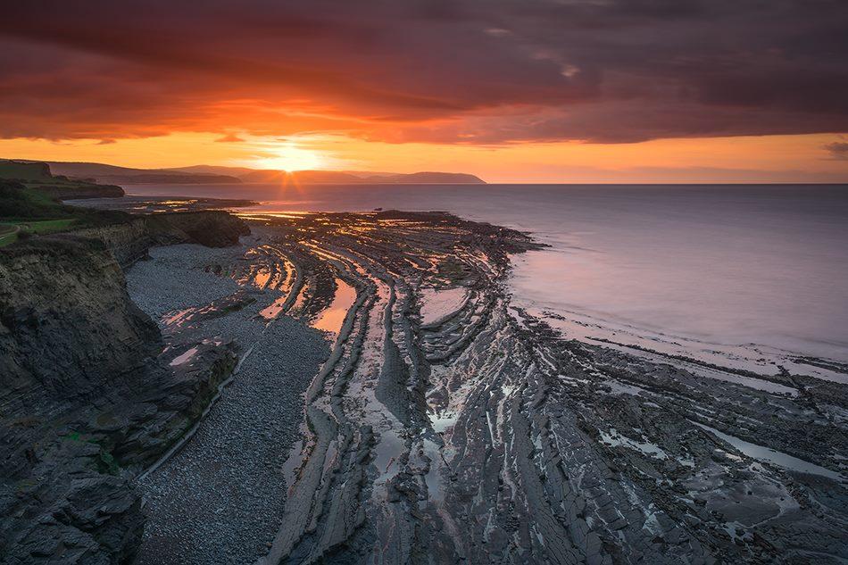 EVENING GLOW: At Kilve Beach by Rich Wiltshire. PUBLISHED: October 3, 2017
