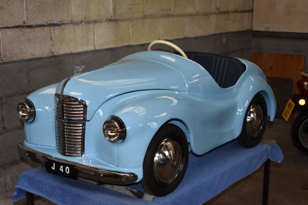 Bridgwater Mercury: MINI MOTOR: The Austin J40 child’s pedal car in the same auction for aspiring young drivers, £3,500-4,000