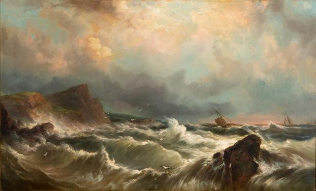 Bridgwater Mercury: WAVES: Impressive seascape attributed to Dutch artist Warner Gyselman