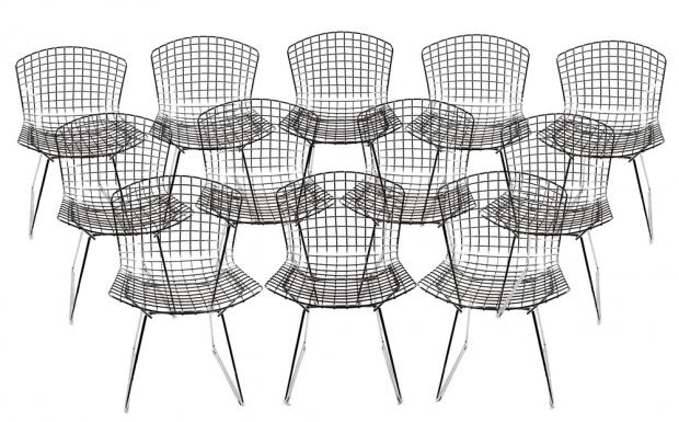 Bridgwater Mercury: UNIQUE: A set of wirework chairs by Harry Bertoia for Knoll