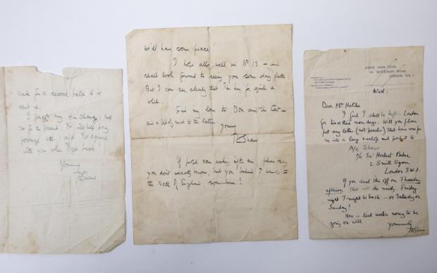 Bridgwater Mercury: PERSONAL: Hand-written and signed letters, (estimates: £3,000-5,000) written by T.E. Lawrence (Lawrence of Arabia) to be sold by Great Western Auctions. Picture: SWNS